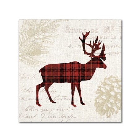 Trademark Fine Art Wild Apple Portfolio 'Plaid Lodge I' Canvas Art, 14x14 WAP01747-C1414GG